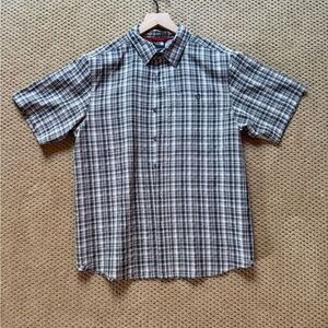 The North Face Black and White Checkered S/S hiking Shirt
